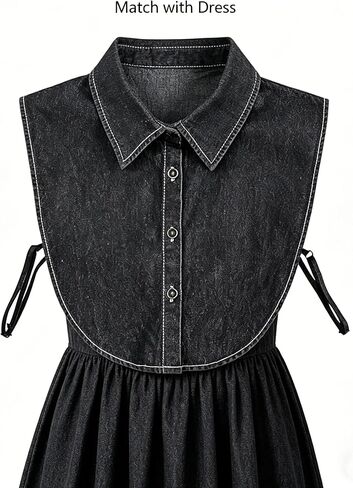 Unisex Fake Collar Detachable,Half Shirts Solid Color Denim Fake Collar False Shirt Collar for Women Girls Decorative Favors in Saudi Arabia