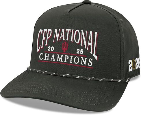 Legacy NCAA Officially Licensed Rope Hat, Indiana Hoosiers CFP National Champions, Caddy Adjustable, One Size Fits Most Black in Saudi Arabia