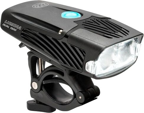 NiteRider Lumina Dual 1500 Lumen USB-C Rechargeable Dual LED Front Bike Light - 7 Modes Powerful Lumens IP64 Waterproof Bike Headlight Easy Mount Single Button Control MTB, Trail, Enduro, Road Cycling in Saudi Arabia