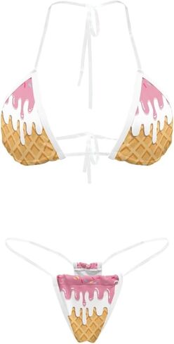 Women's Bikini Set Clear Straps Cheeky Micro Thongs Bikinis Swimsuits String Bathing Suits in Saudi Arabia