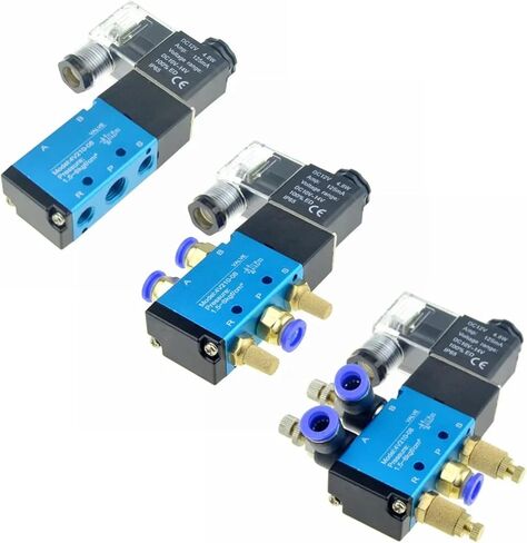 Solenoid Valve 5 Way 2 Position 6/8/10mm Hose Connect Adjust Control Air Gas Magnetic Valve 1Pcs(SL-6mm,AC 220V) in Saudi Arabia