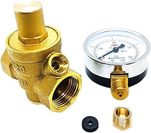 1/2 3/4 1 2 Inch Brass Water Pressure Reducing Maintaining Valve 1Pcs(1-1/4",Valve with Gauge) in Saudi Arabia
