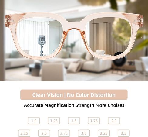 HIYANJN Reading Glasses For Women Men Fashion Classic Square Frame With Spring Hinge, Clear Lenses 3 Pack Readers in Saudi Arabia