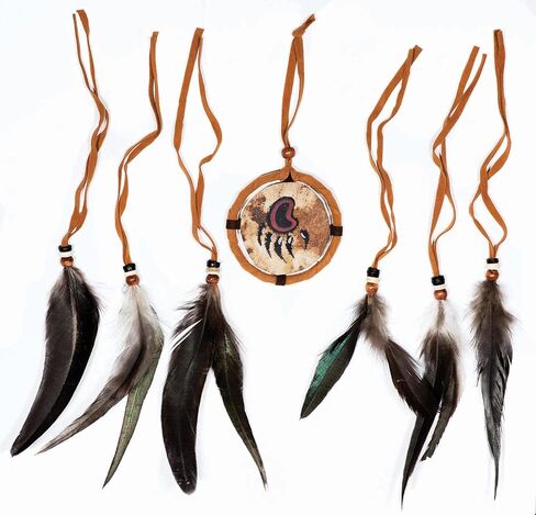 Terre Shaman Drum with Sleipnir, Hugin & Munin Design – 20" Norse Ritual Drum with Goatskin Head & Feather Ornament in Saudi Arabia