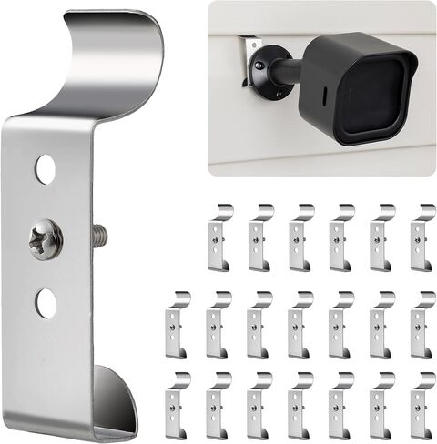 Cozcty 12 Pack Vinyl Siding Hooks, Heavy Duty Siding Clips to Hang Outdoor Things, No Hole Outdoor Camera Mount Clips, Adjustable Screw Hangers for Front Door, Porch Decor, String Lights in Saudi Arabia