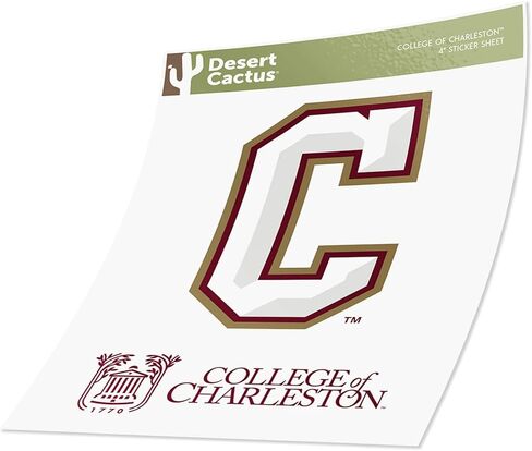 Desert Cactus College of Charleston Cougars Sticker Vinyl Decal Laptop Water Bottle Car Scrapbook (4 Inch Set V1) in Saudi Arabia