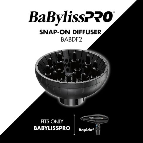 BaBylissPRO Snap-On Diffuser Attachment for Hair Dryer - for Rapido or Brava Hair Dryer ONLY, BABDF2 in Saudi Arabia