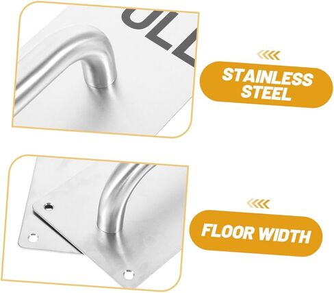 Veemoon 1set Stainless Steel Door Pull Plate Handle Elegant Push Pull Design for Use Versatile for Doors Cabinets Modern Finish Commercial Residential Applications in Saudi Arabia