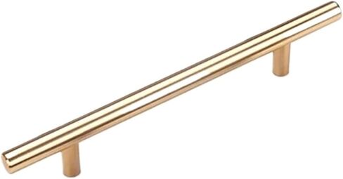 Handle Handles for Cabinets and Drawers Aluminum Kitchen Drawer Wardrobe Handles Diameter 12MM(Gold,128mm Hole) in Saudi Arabia