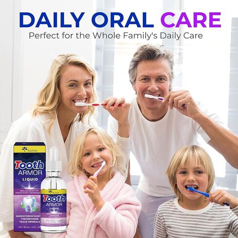 Cavity Healing Tooth Armor: Nano Hydroxyapatite Daily Care Drops for Tooth Surface Support - Gentle Oral Care for Sensitive Teeth Fluoride-Free 2 FL OZ (2.5 FL OZ) in Saudi Arabia