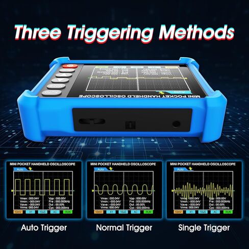Handheld Oscilloscope, 2.8" TFT Digital Tablet Oscilloscope with 250KHz Bandwidth, 2.5MS/s High Sampling Rate, Auto Trigger, Portable Mini Oscilloscope Kit for Home, Electricians, DIYer in Saudi Arabia