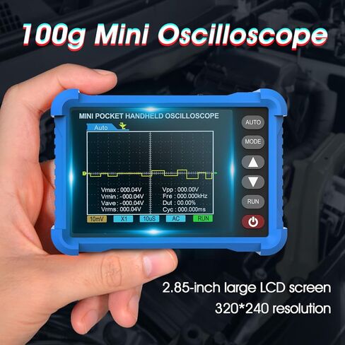 Handheld Oscilloscope, 2.8" TFT Digital Tablet Oscilloscope with 250KHz Bandwidth, 2.5MS/s High Sampling Rate, Auto Trigger, Portable Mini Oscilloscope Kit for Home, Electricians, DIYer in Saudi Arabia