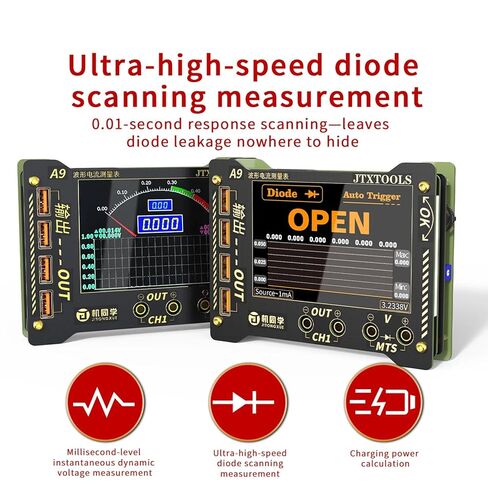 DIYPHONE A9 منحنى الموجي متعدد الوظائف قياس متر عالية الدقة الهاتف الجهد الحالي اختبار 0-36V العرض الرقمي اختبار للهاتف المحمول اللوحة الأم الجهد الحالي قياس الصمام الثنائي in Saudi Arabia