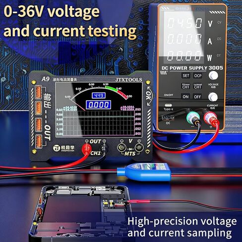 DIYPHONE A9 منحنى الموجي متعدد الوظائف قياس متر عالية الدقة الهاتف الجهد الحالي اختبار 0-36V العرض الرقمي اختبار للهاتف المحمول اللوحة الأم الجهد الحالي قياس الصمام الثنائي in Saudi Arabia