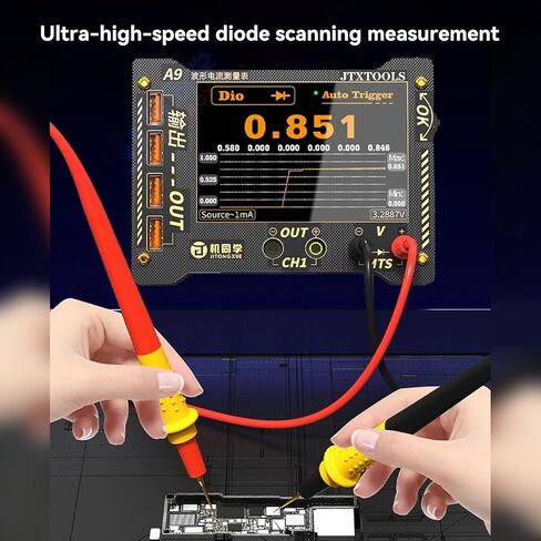 DIYPHONE A9 منحنى الموجي متعدد الوظائف قياس متر عالية الدقة الهاتف الجهد الحالي اختبار 0-36V العرض الرقمي اختبار للهاتف المحمول اللوحة الأم الجهد الحالي قياس الصمام الثنائي in Saudi Arabia