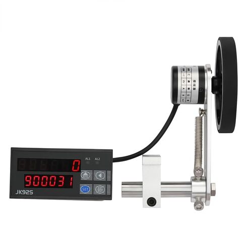 عداد الطول الرقمي 100-250 فولت 0-999999 عجلة قياس واحدة عداد طول الكابل الميكانيكي مع مخرجات مرحل مزدوجة، وظيفة الذاكرة والتحكم للوحة قماش فيلم أنبوب السلك in Kuwait