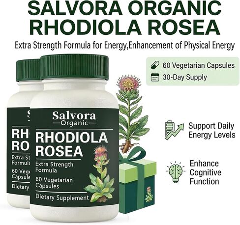 Rhodiola Rosea, Rhodiola Rosea Supplement,Non-GMO,60 Capsules (1PCS) in Saudi Arabia