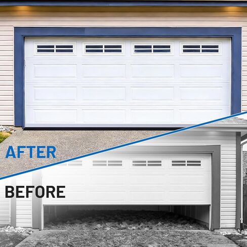 16.5FT Universal Garage Door Seals Kits，Weatherproofing Garage Door Brush Seal, U + O Heavy Duty Garage Door Seal Bottom,Aluminum Track Retainer Base and Brush Kit, Suitable for Steel、Wooden Doors in Kuwait