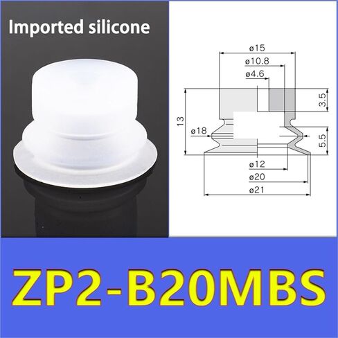 Type ZP2 Series Bellow Suction Cup, Models:ZP2-B04/06/08/10/15/20MBS/N ZP2-B06MB(ZP2-B20MBS) in Saudi Arabia