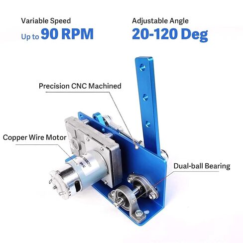 DC 24V Reciprocating Swing Motor, Adjustable 20-120° Variable Speed 90RPM Electric Motor for Automatic Hammock Rocker Swing Pusher Dynamic Advertising DIY Design in Saudi Arabia