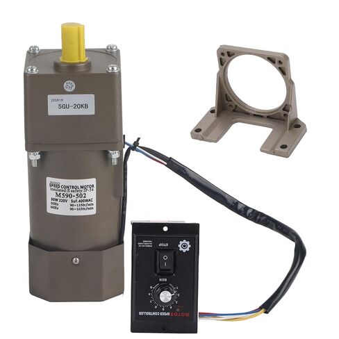 Electric Gear Motor Walfront AC 220V 90W Single Phase Asynchronous Gear Motor High Torque Deceleration Adjustable Speed 5K/10K/20K/50K/100K RPM Optional(20k) in Saudi Arabia