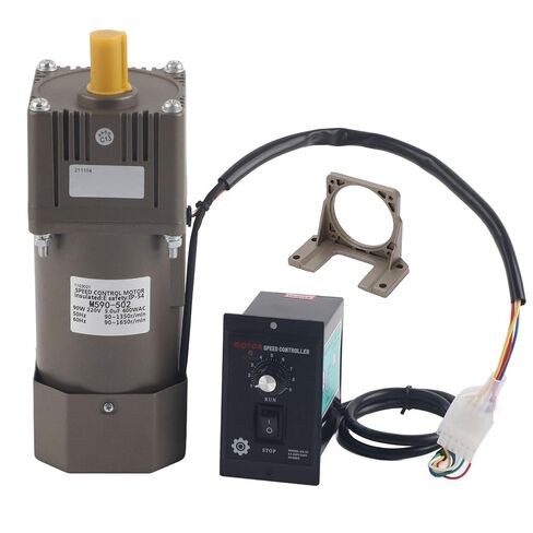Electric Gear Motor Walfront AC 220V 90W Single Phase Asynchronous Gear Motor High Torque Deceleration Adjustable Speed 5K/10K/20K/50K/100K RPM Optional(20k) in Saudi Arabia
