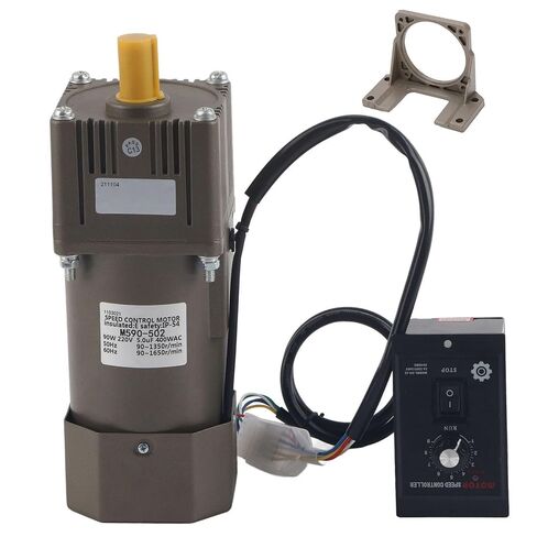 Electric Gear Motor Walfront AC 220V 90W Single Phase Asynchronous Gear Motor High Torque Deceleration Adjustable Speed 5K/10K/20K/50K/100K RPM Optional(20k) in Saudi Arabia