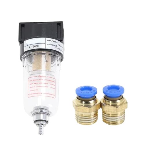AF2000 1/4 Pneumatic Preparation Unit Air Filter Air Source Processor Copper Core Oil-Water Separator Automatic Drainer(AF2000+PC12-02x2) in Saudi Arabia