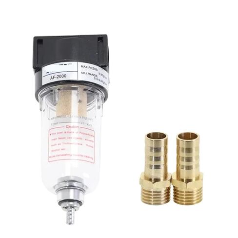 AF2000 1/4 Pneumatic Preparation Unit Air Filter Air Source Processor Copper Core Oil-Water Separator Automatic Drainer(AF2000+PC12-02x2) in Saudi Arabia