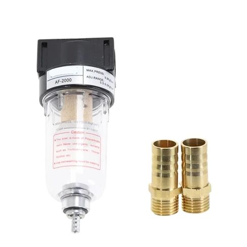 AF2000 1/4 Pneumatic Preparation Unit Air Filter Air Source Processor Copper Core Oil-Water Separator Automatic Drainer(AF2000+PC12-02x2) in Saudi Arabia