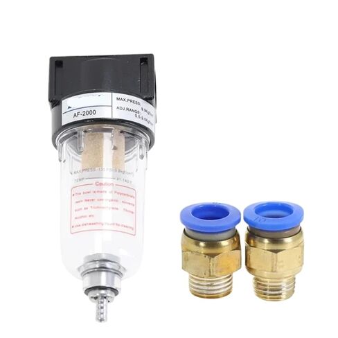 AF2000 1/4 Pneumatic Preparation Unit Air Filter Air Source Processor Copper Core Oil-Water Separator Automatic Drainer(AF2000+PC12-02x2) in Saudi Arabia