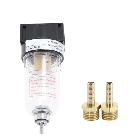 AF2000 1/4 Pneumatic Preparation Unit Air Filter Air Source Processor Copper Core Oil-Water Separator Automatic Drainer(AF2000+PC12-02x2) in Saudi Arabia