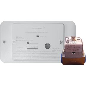 Safe-T-Alert 25-742-R-WT-TR-KIT مجموعة تركيب متساطحة إنذار أول أكسيد الكربون / البروبان مع حلقة تقليم 12 فولت تيار مستمر سلك صلب مع صمام الملف اللولبي - أبيض in Kuwait