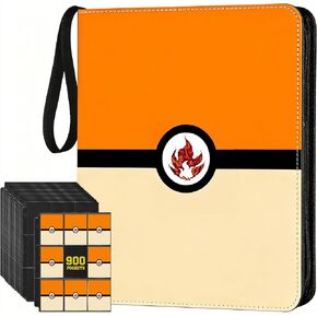 900 Pockets Trading Card Binder with Zipper, 3 Ring Card Album with 50 Side-Loading Pages, Standard Size 2.5" x 3.5" Card Holder for TCG, MTG, Sports & Collectible Cards, Gift for Adults & Kids in Saudi Arabia