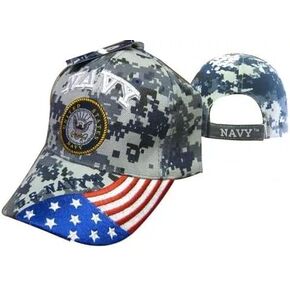 قبعة علم المحاربين القدامى الوطني من Navy USN ACU CAMO مرخصة رسميًا من قبل البحرية الأمريكية in Kuwait