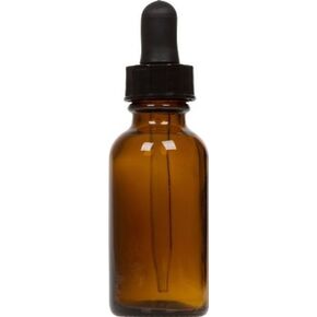 Amber Glass Boston Round Bottle w/ Black Glass Dropper 1 oz 6 Pack in Saudi Arabia