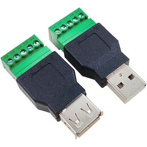 2 قطعة USB 2.0 موصل لوحة مفاتيح الكمبيوتر ذكر وأنثى بدون لحام (ذكر وأنثى) in Kuwait