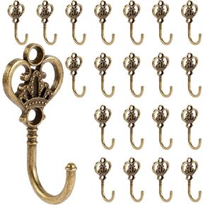 20 PCS Vintage Decorative Wall Hooks, Bohemian Decorative Coat Hook with Screws, Wall Hooks for Hanging Coat/Backpack/Towel (Bronze) in Saudi Arabia