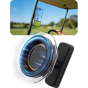 Magnetic Golf Cart Phone Mount, 360° Rotatable Golf Cart Accessories with N52 Strong Magnets for MagSafe iPhone 12-17, Perfect Golf Gift for Men Dad Husband, Multi-Scene Use for Golf, Kitchen&Gym in Saudi Arabia