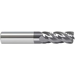 RedLine Tools - 1/4 (.2500) Single End Corner Radius Carbide End Mill, AlTiN Coated, 4 Flute .7500 LOC .0150 Radius, Round Shank Type, 2.5000 OAL - RE14716Z in Saudi Arabia
