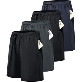 Kinglaman 5 Pack Mens Athletic Gym Workout Shorts Quick Dry Basketball Running Lightweight Shorts in Kuwait