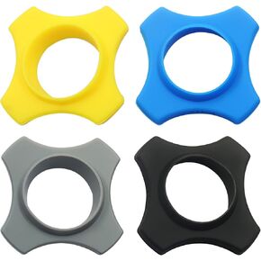 4 Pack Rubber Microphone Anti-roll Rings Microphone Rolling Protection Ring with Anti-Drop & Anti-Skid Grip for Studio, Karaoke, and Live Performances(Gray+Black+Blue+Yellow) in Kuwait