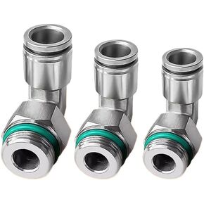 10 قطعة 304 الفولاذ المقاوم للصدأ موصل هوائي PL 1/8 "1/4" 3/8 "1/2" خارجي G موضوع هوائي تركيب الكوع توصيل الأنابيب (PL6-G02) تركيبات سباكة in Kuwait