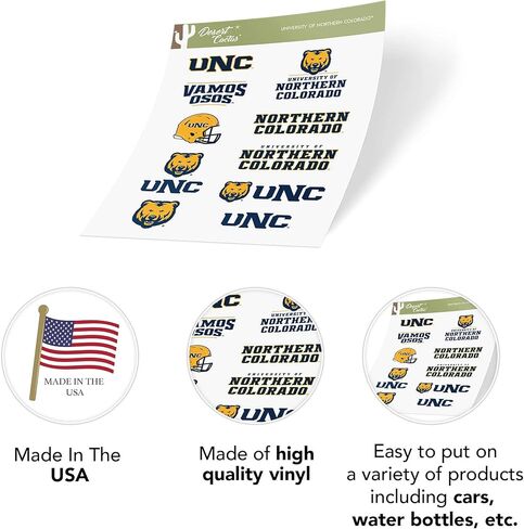 Desert Cactus University of Northern Colorado Sticker Bears Vamos Vinyl Decals Laptop Water Bottle Car Scrapbook T2 (Type 2) in Saudi Arabia