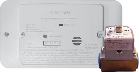 Safe-T-Alert 25-742-R-WT-TR-KIT مجموعة تركيب متساطحة إنذار أول أكسيد الكربون / البروبان مع حلقة تقليم 12 فولت تيار مستمر سلك صلب مع صمام الملف اللولبي - أبيض in Saudi Arabia