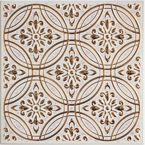 10-Pack Peel and Stick Metal Tiles – 8" x 8" Rustic Farmhouse Design, Water-Resistant Aluminum, Repositionable, Renter-Friendly Backsplash for Kitchen, Bathroom, Ceiling & DIY Projects in Saudi Arabia