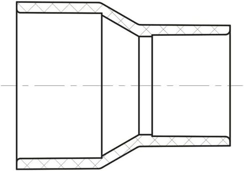 429 Series PVC Pipe Fitting - Reducing Coupling - Schedule 40 (White) - 2-1/2×2" (SOC x SOC) / High-Flow Capacity/Plumbing (429-292) (1 Pack) in Saudi Arabia