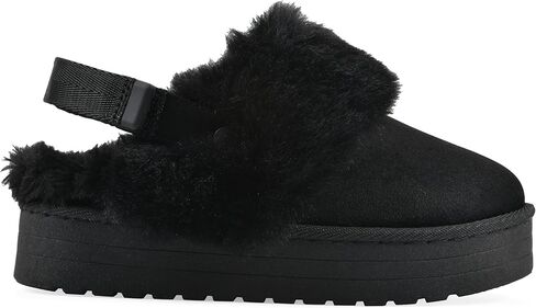 White Mountain Kids Girls' Londyn Slingback Faux Fur Slipper Clog in Saudi Arabia
