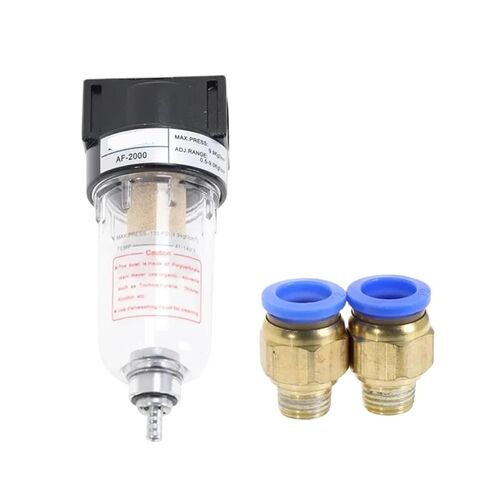 Air Pump Filter AF2000 1/4 Source Processor Copper Filter Oil-Water Separator Pneumatic Components air Compressor(AF2000+PT8-02x2) in Saudi Arabia