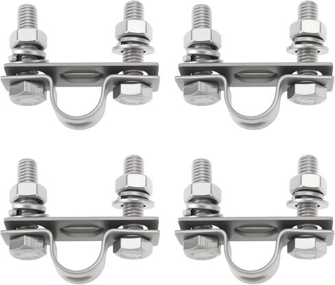eMagTech 4pcs 25mm Control Throttle Cable Tube Clamp 304 Stainless Steel for Marine Yacht in Saudi Arabia